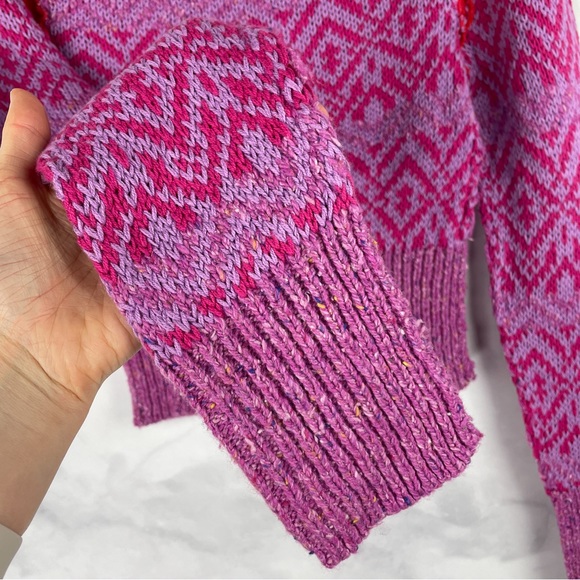 NWT Urban Outfitters BDG Noah Mystic Crew Neck Chunky Knit Sweater Top Pink S - Picture 5 of 10